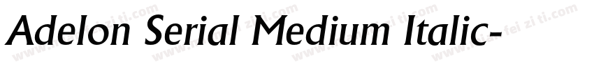Adelon Serial Medium Italic字体转换